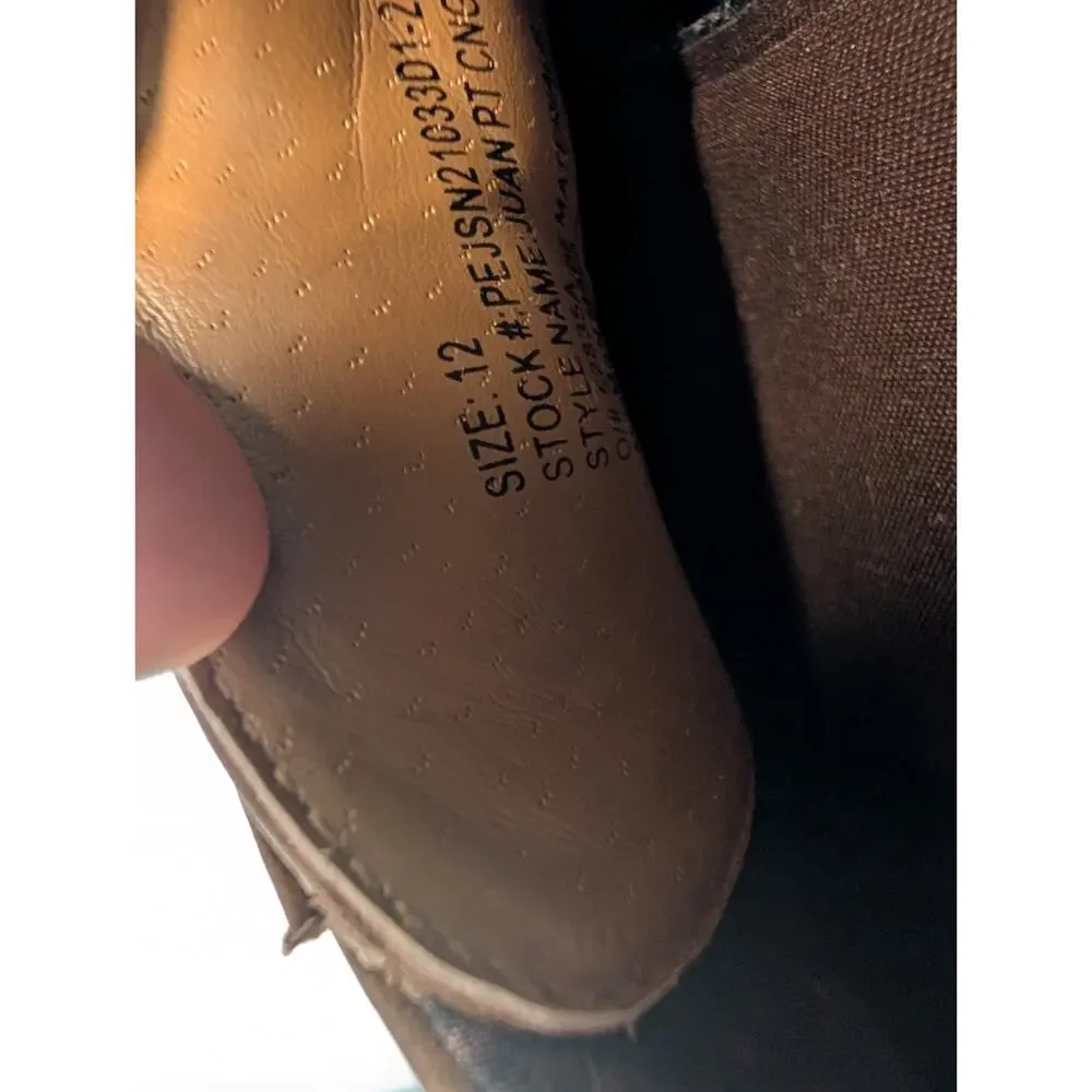 Perry Ellis Portfolio Men’s Brown Leather Dress Shoes Size 12